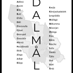 Dalmål svart Dalarna tavla poster dialekt