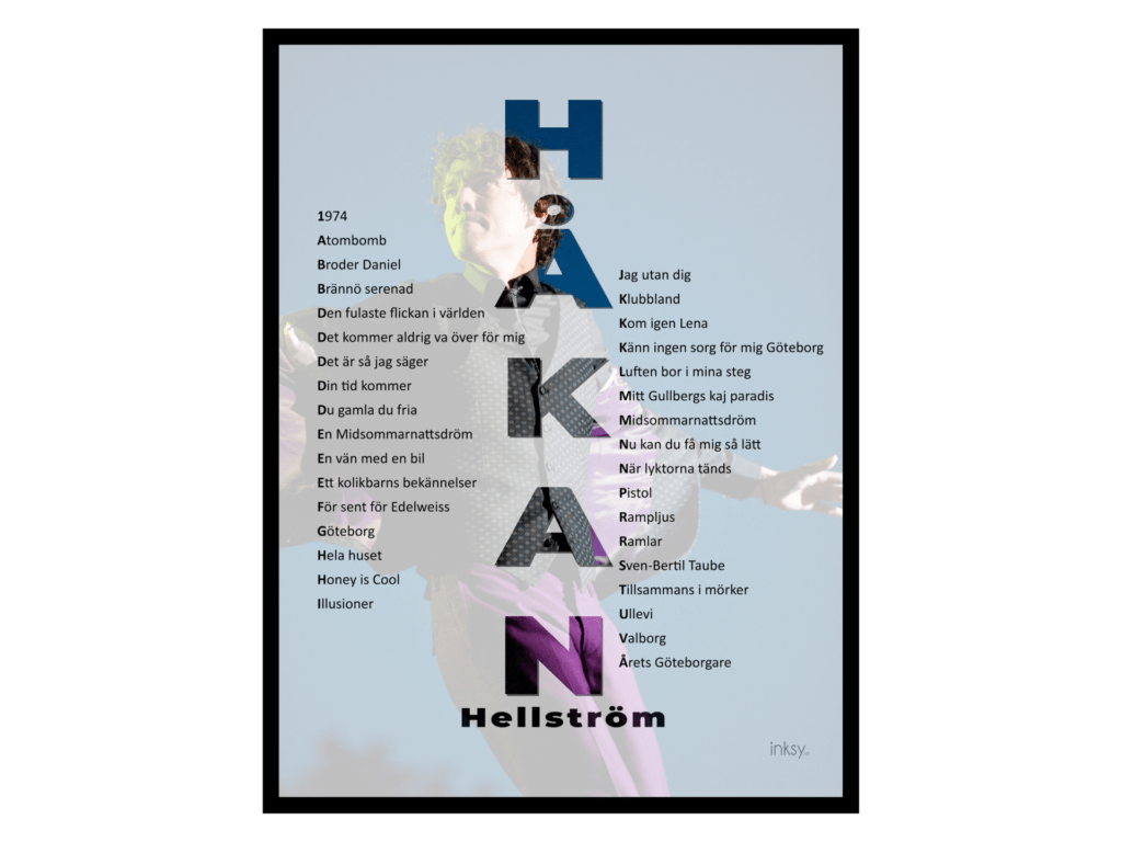 Håkan Hellström tavla poster