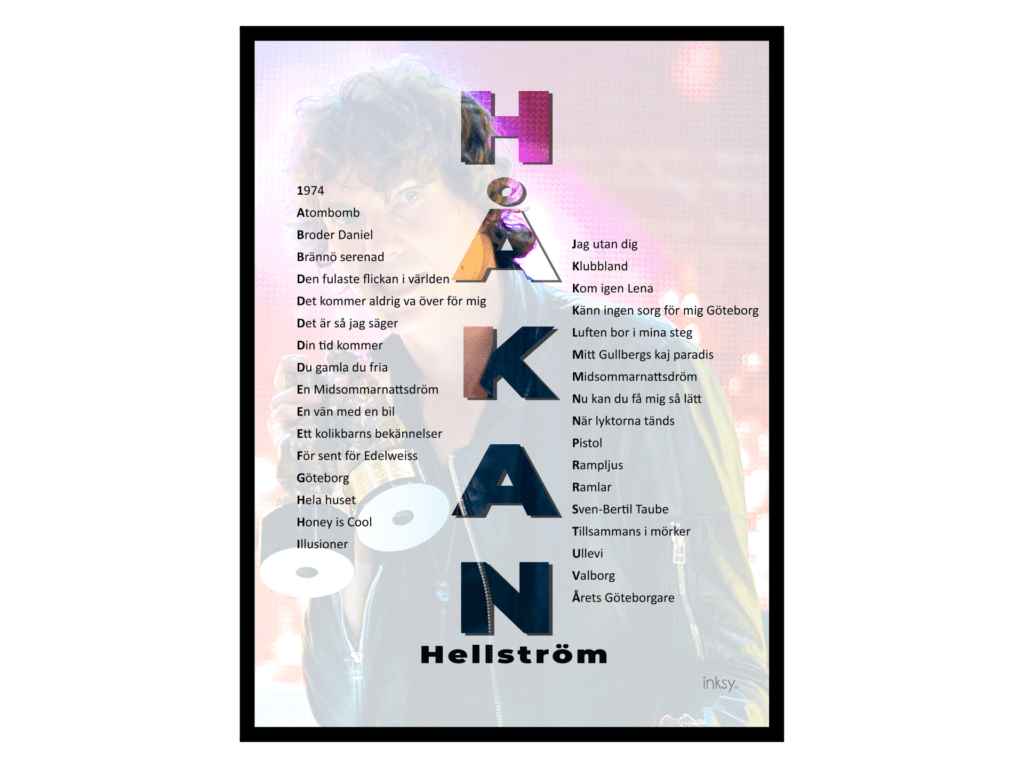 Håkan Hellström tavla poster