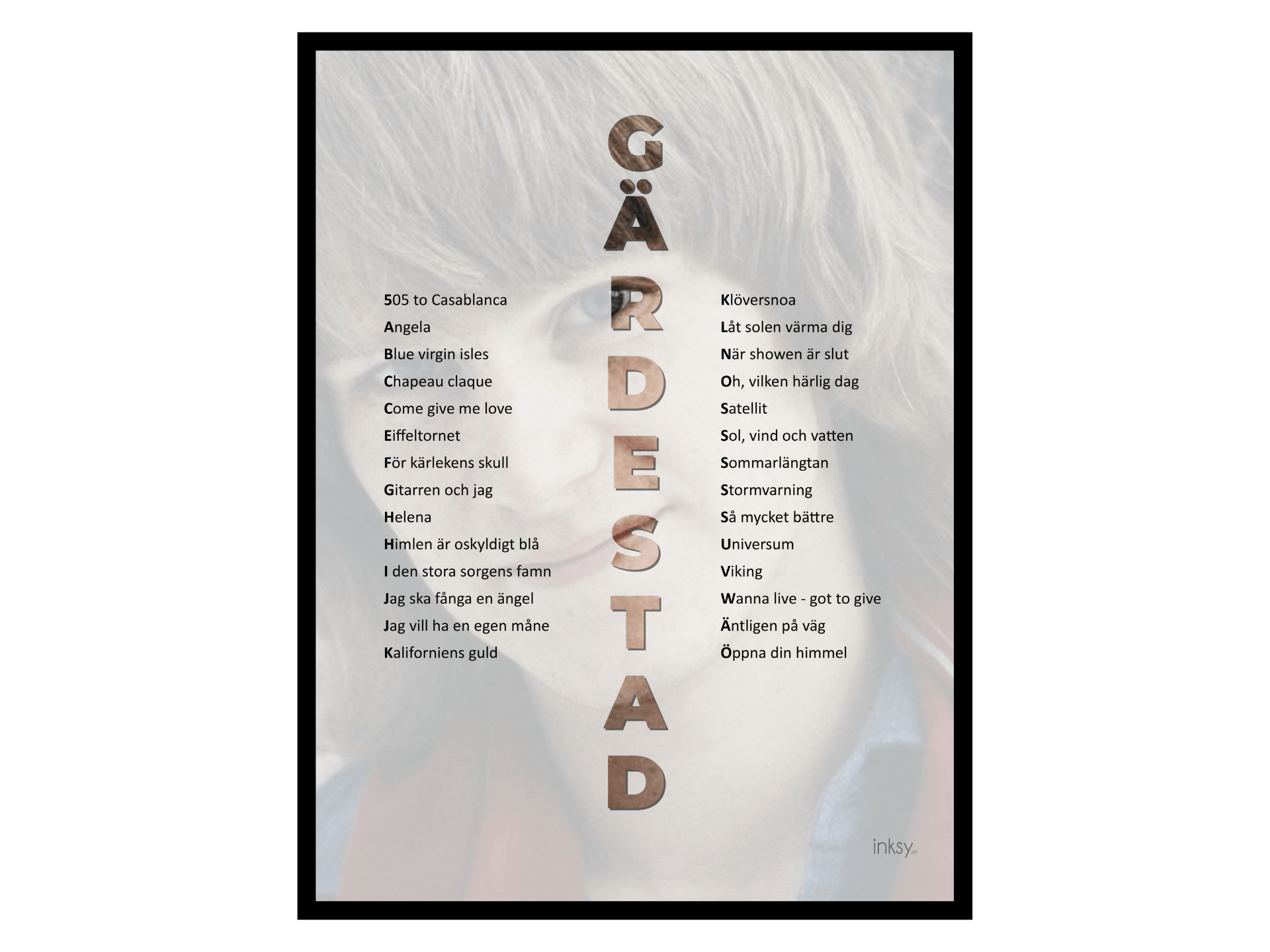 Ted Gärdestad tavla poster