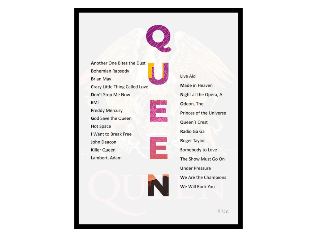 Queen tavla poster