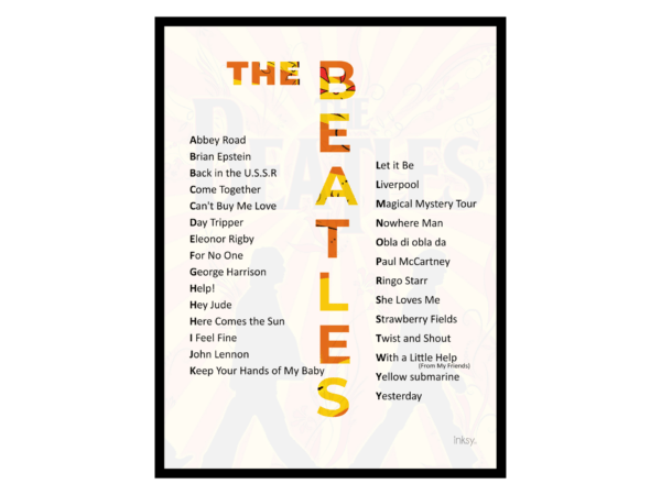 The Beatles tavla poster