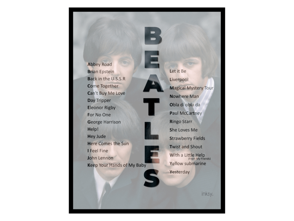 The Beatles tavla poster