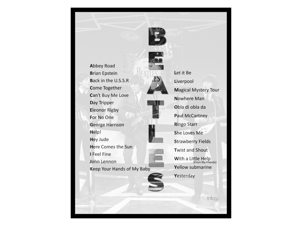 The Beatles tavla poster