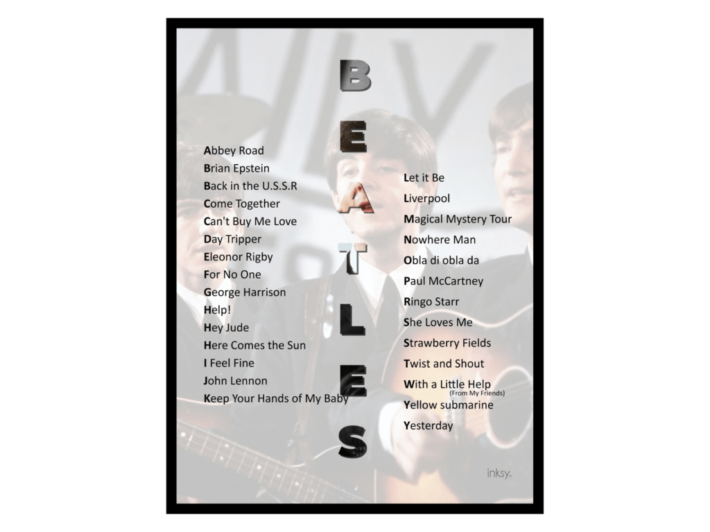 The Beatles tavla poster