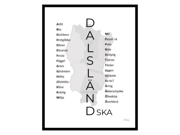 Dalsland poster tavla dialekt Dalsländska