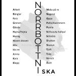 Norrbotten norrbottniska dialekt poster svart