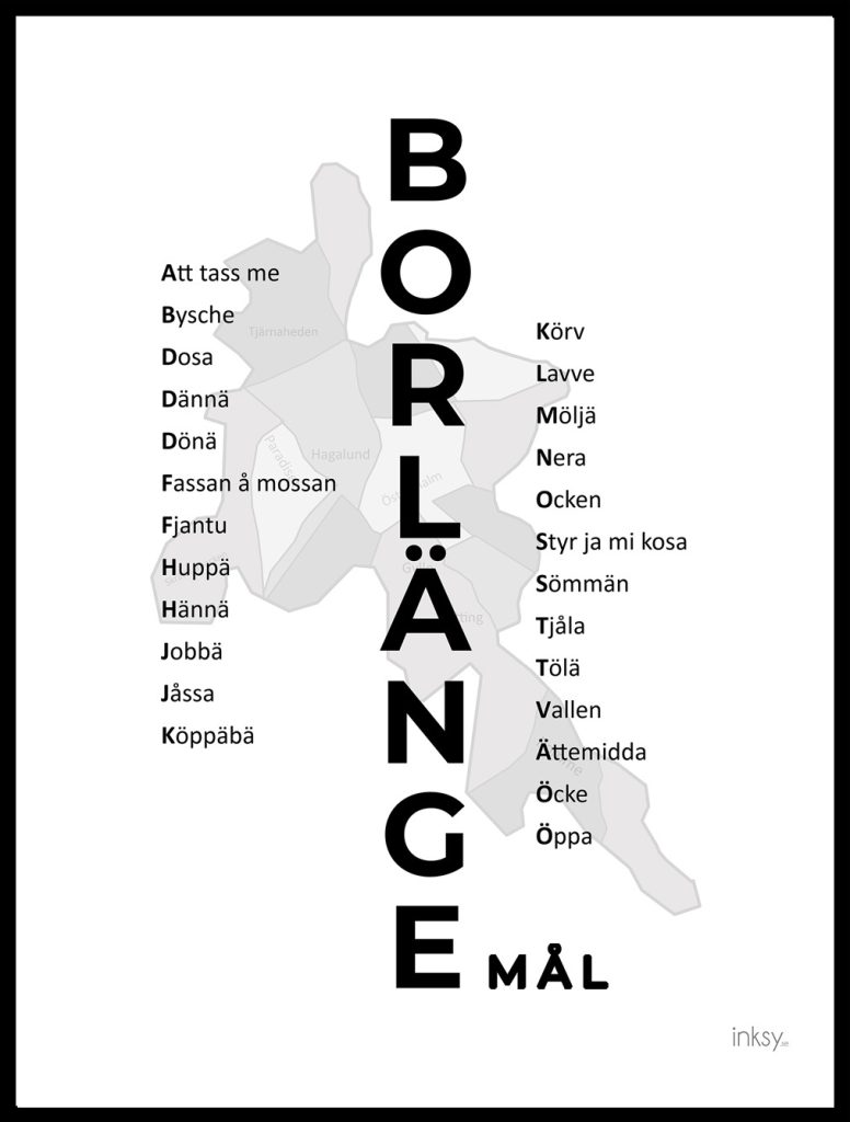 borlänge tavla dialekt poster