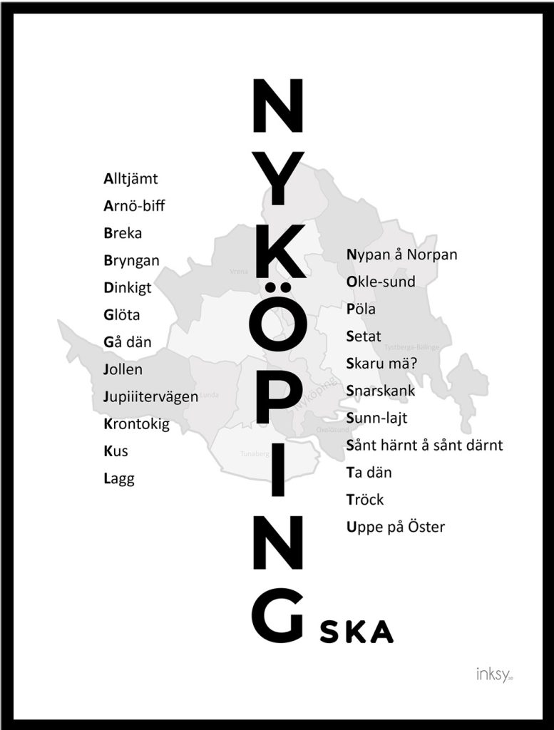 nyköping nyköpingska tavla dialekt